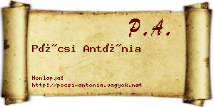 Pócsi Antónia névjegykártya